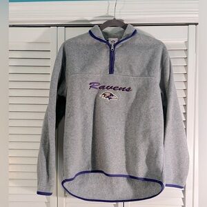 NFL for her pullover quarter zip RAVENS fleece, size - small